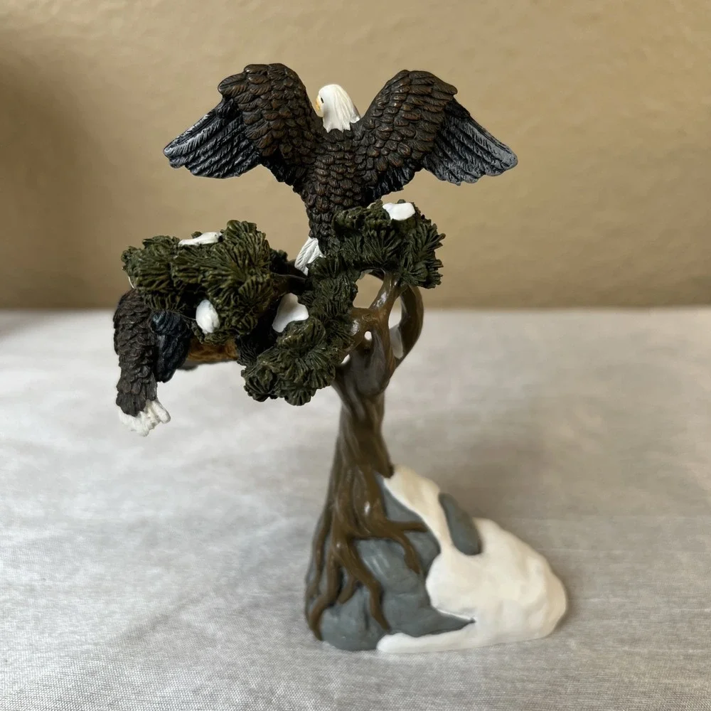 Vintage 2001 Department 56 BALD EAGLE NESTING SNOW VILLAGE CHRISTMAS #52972